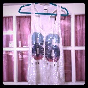 Sequined Victoria’s Secret racer back tank